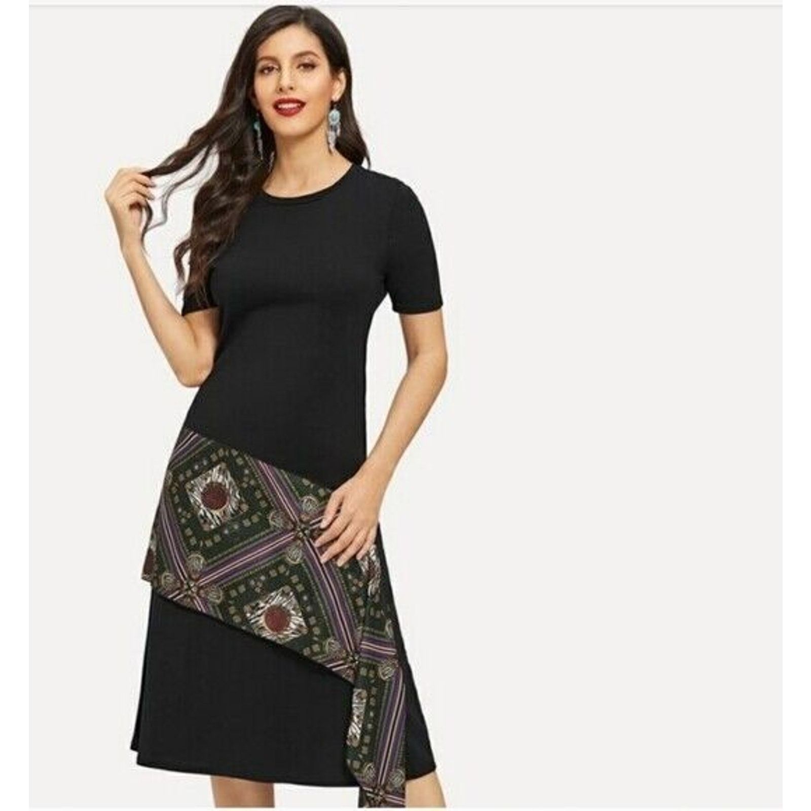 Zara Zara Dress Women S Black Grunge Whimsygoth Scarf Casual Size S / US 4 / IT 40 - 1 Thumbnail