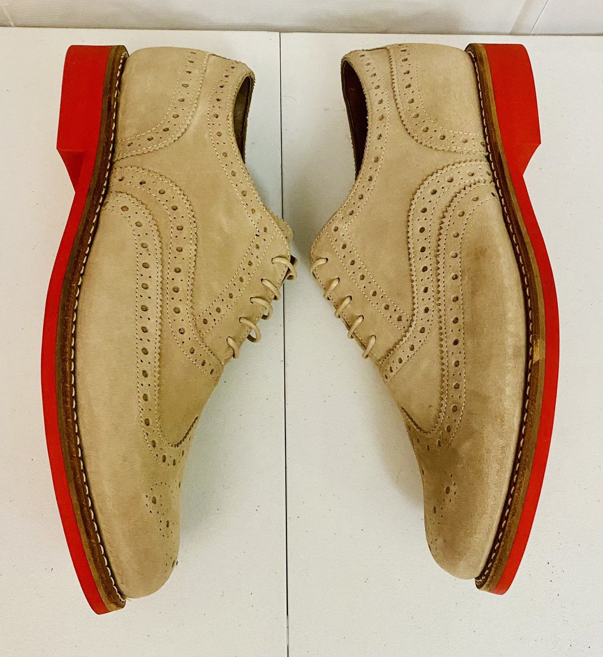 Grenson GRENSON Stanley Brown Suede Leather Firewalk Brogue 11.5 New Size US 11.5 / EU 44-45 - 4 Thumbnail