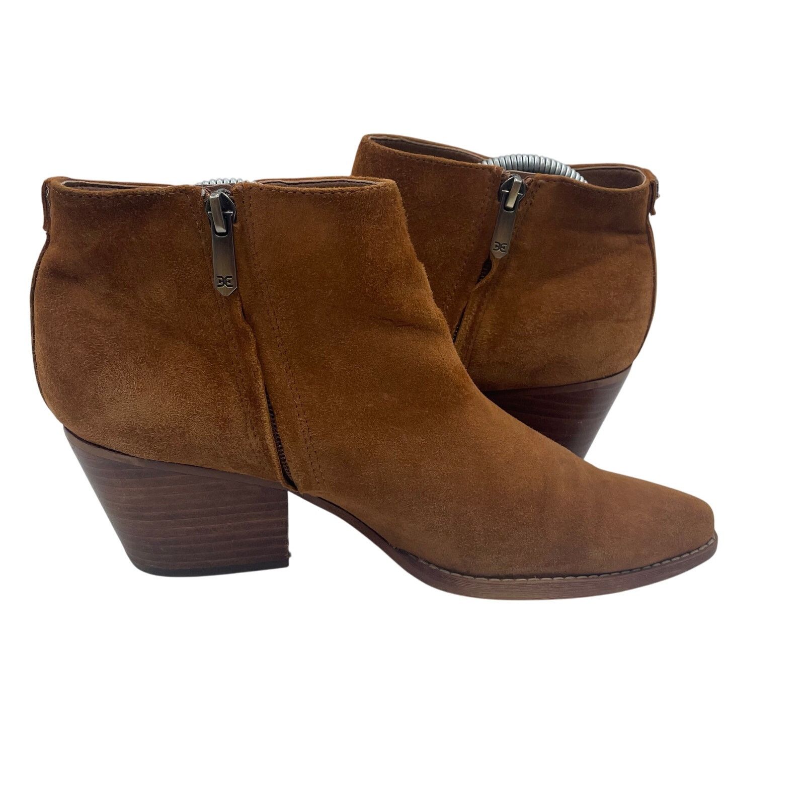 Sam Edelman Sam Edelman Walden Bootie Ankle Boots Zipper Suede Brown 8.5 Size US 8.5 / IT 38.5 - 6 Thumbnail