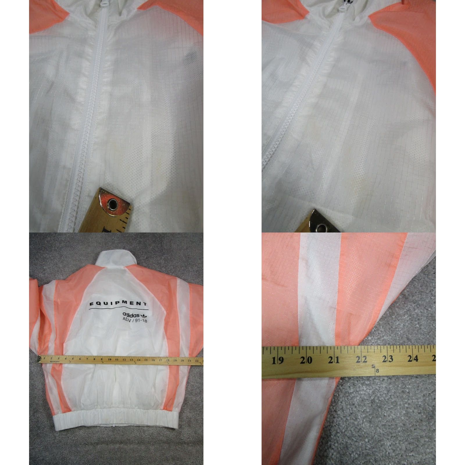 Adidas VINTAGE Adidas Equipment Jacket Womens Small White Pink Adv/19 Running Full Zip Size S / US 4 / IT 40 - 8 Thumbnail