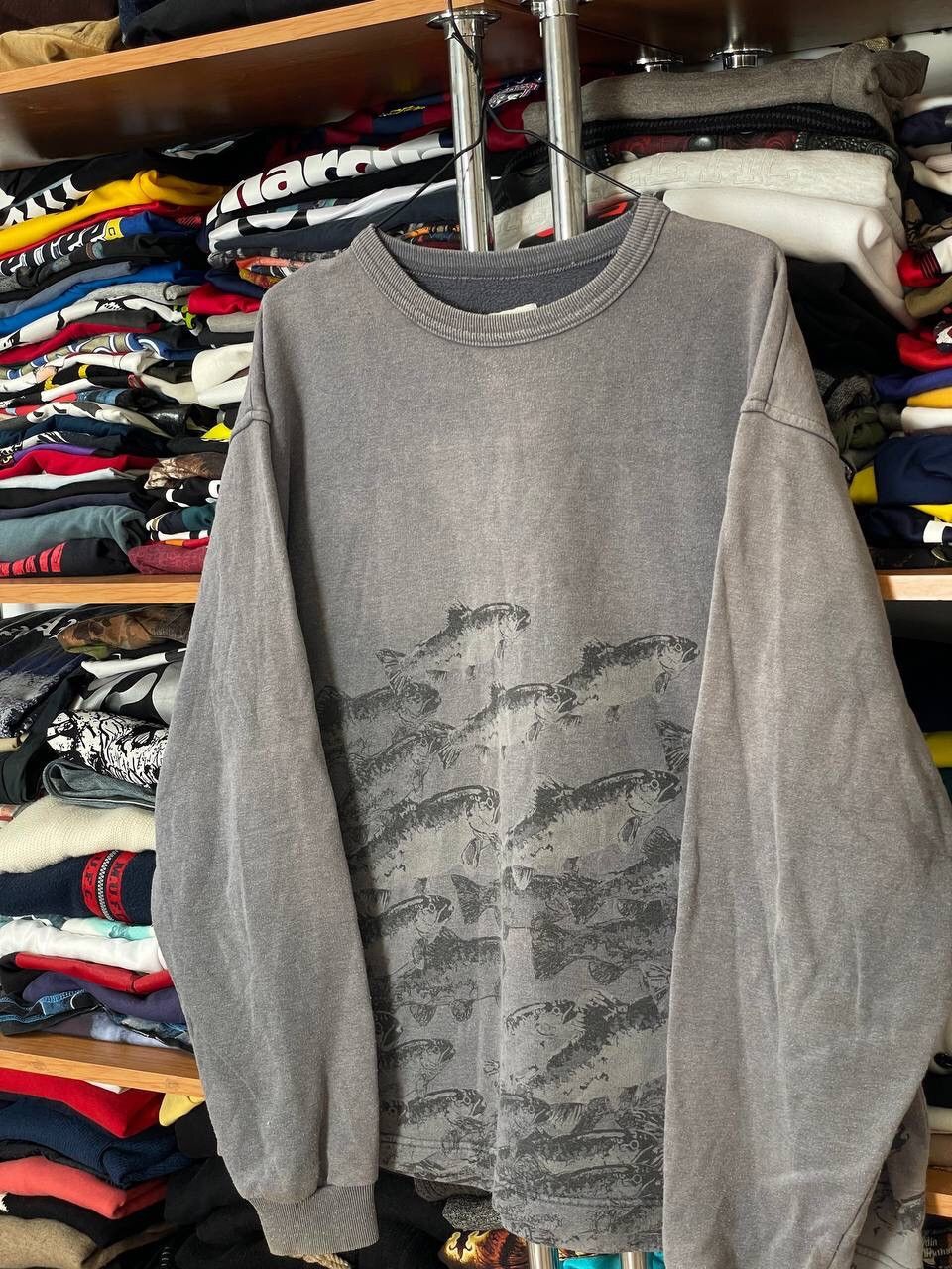 Guy Harvey × Vintage Vintage 2000s Multi Fish Logo Graphic Long Sleeve Pocket Tee Size US XL / EU 56 / 4 - 7 Thumbnail