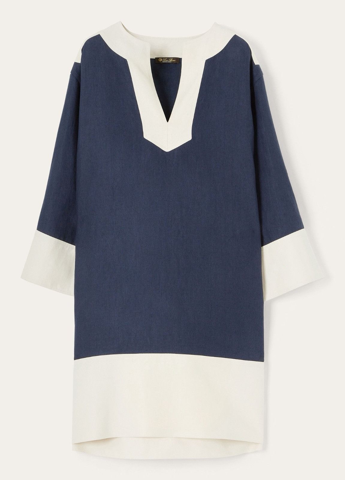 Loro Piana o1srvl11e0526 FAP0220 Colleen Midi Dress in Blue/White Size L / US 10 / IT 46 - 1 Thumbnail