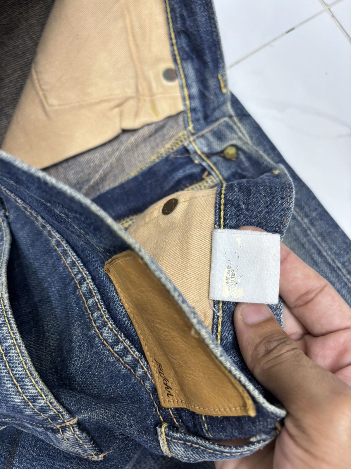 Kapital Vintage Big John Selvedge Redline Distressed Denim Jeans Size US 31 - 10 Thumbnail