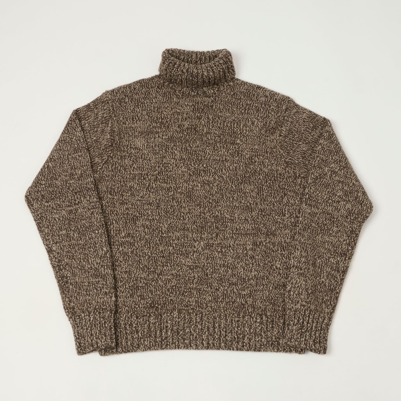 RRL Ralph Lauren 545USD Marled Turtleneck Sweater Brown / Cream Multi Size US L / EU 52-54 / 3 - 8 Thumbnail