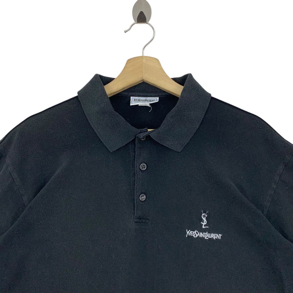 Vintage YVES SAINT LAURENT small logo embroidery tee - Main Image