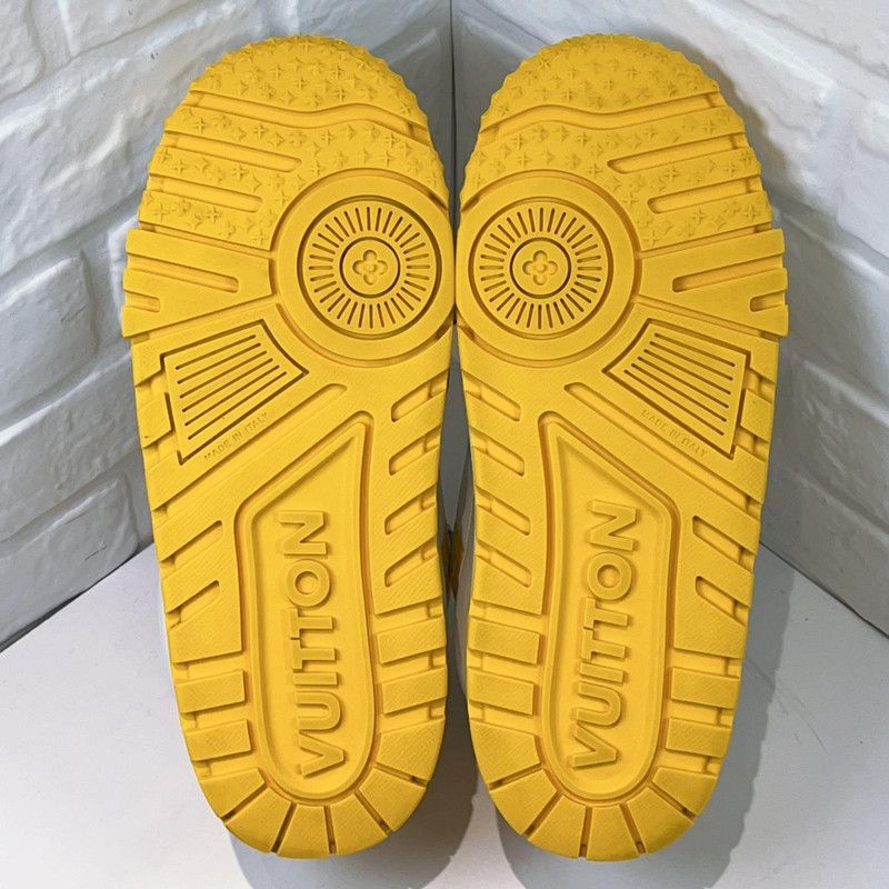 Louis Vuitton Louis Vuitton Trainer Maxi White and Yellow Sneakers -2508 Size US 8.5 / EU 41-42 - 5 Thumbnail