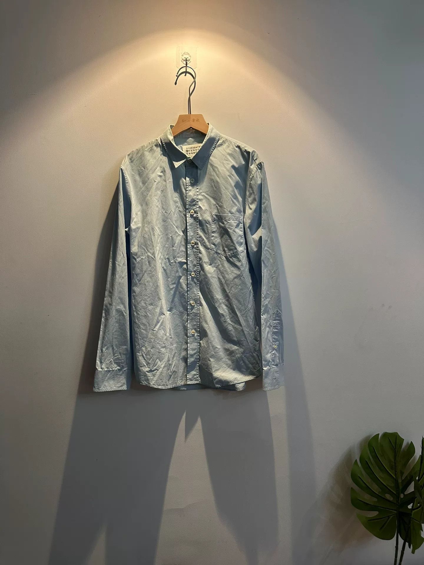 Maison Margiela Maison Margiela Blue Relaxed Fit Shirt Size US S / EU 44-46 / 1 - 1 Thumbnail