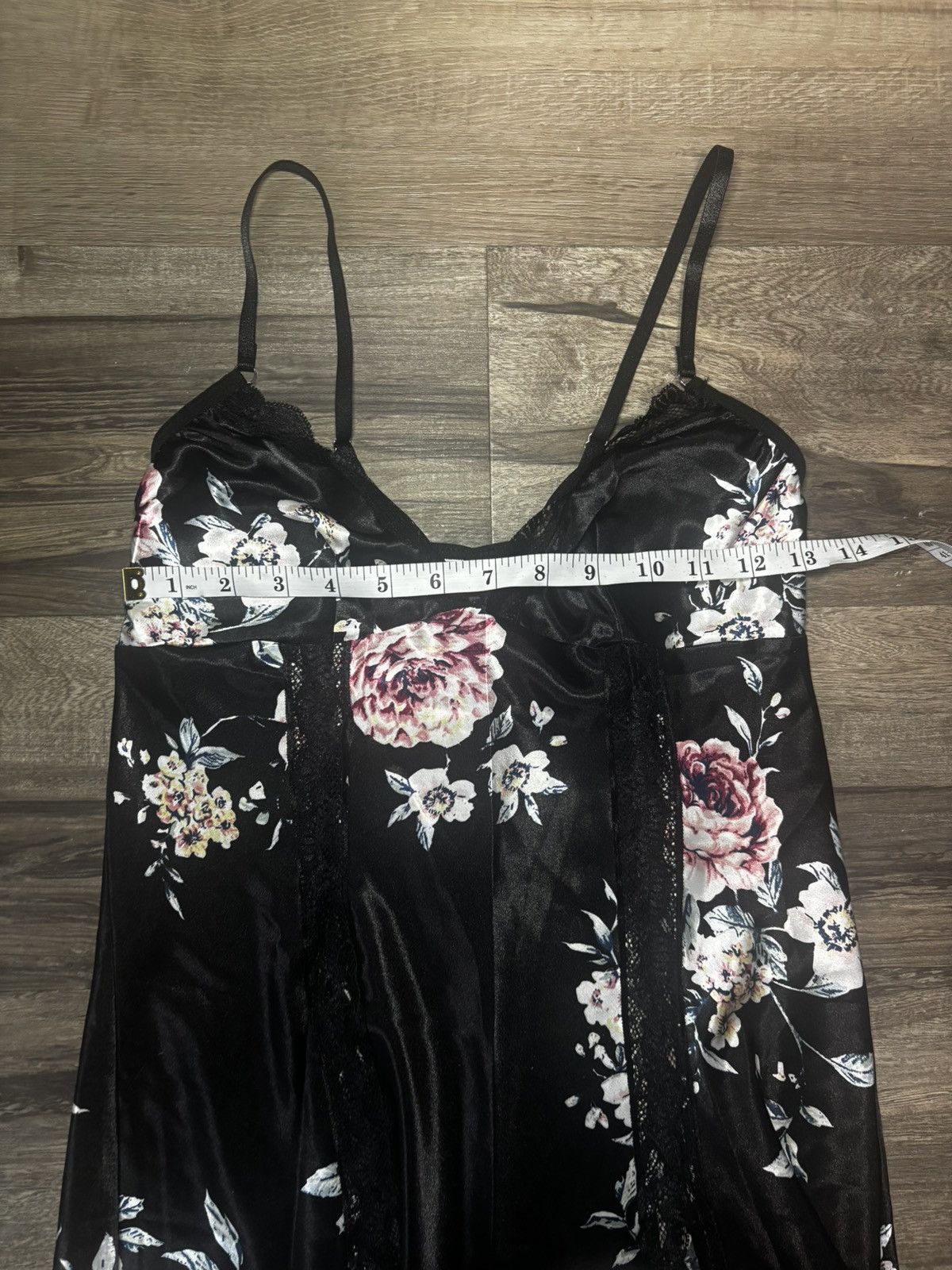 Vintage Sexy Lace Print V-Neck Slit Sexy Suspender Dress Medium Size M / US 6-8 / IT 42-44 - 6 Thumbnail