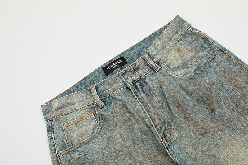 Vintage American retro distressed straight leg jeans for men Size US 32 / EU 48 - 3 Thumbnail