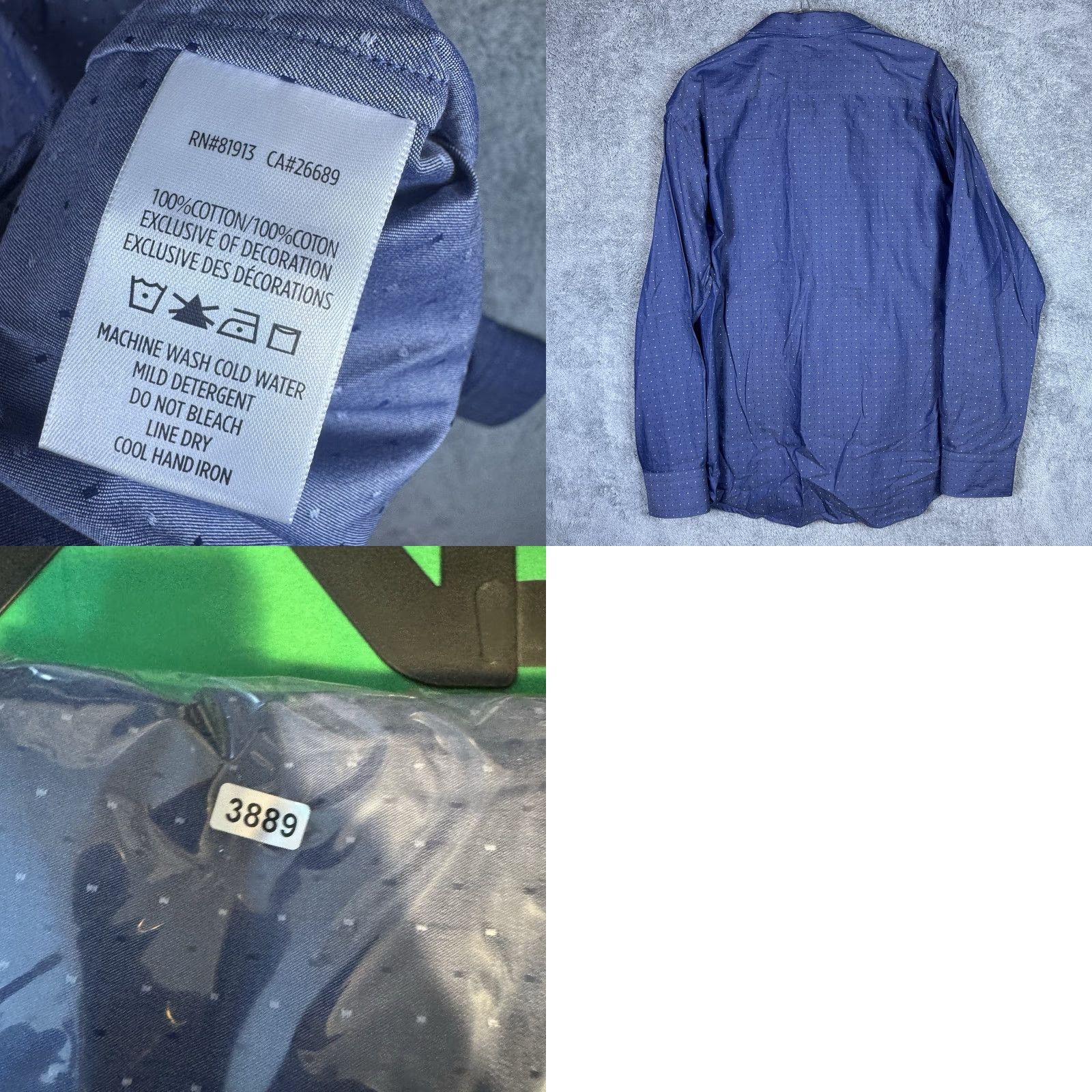 Robert Graham Robert Graham Shirt Mens 2XL Classic Floral Button-Up Knit Blue Cotton Long Sleeve Preppy Modern American Flip Cuff Size US XXL / EU 58 / 5 - 8 Thumbnail