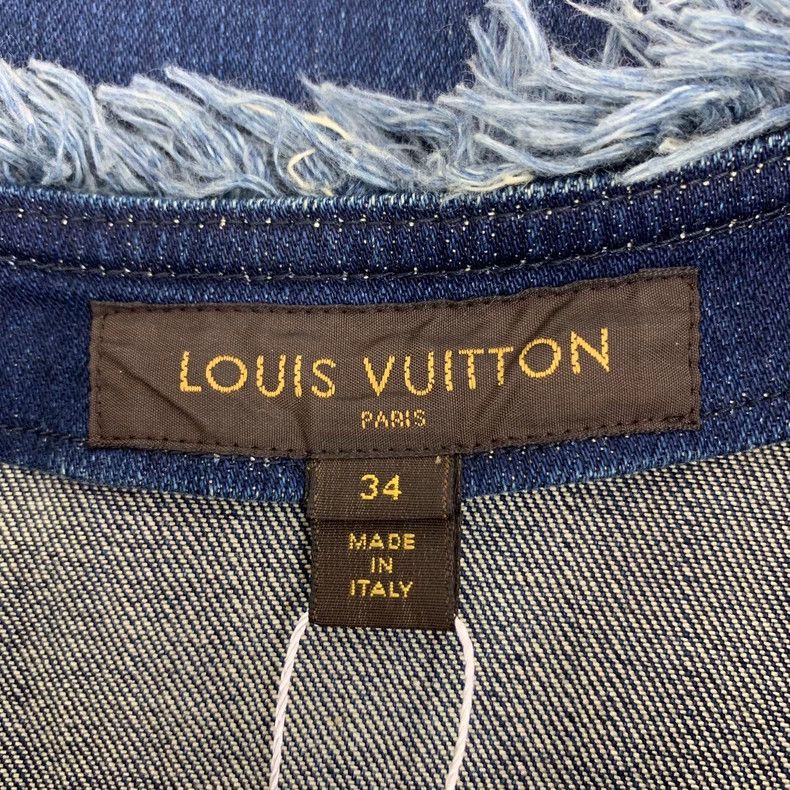 Louis Vuitton Louis Vuitton Navy multi-pocket fringed cotton crew neck d Size XXS / US 00 / IT 34 - 5 Thumbnail