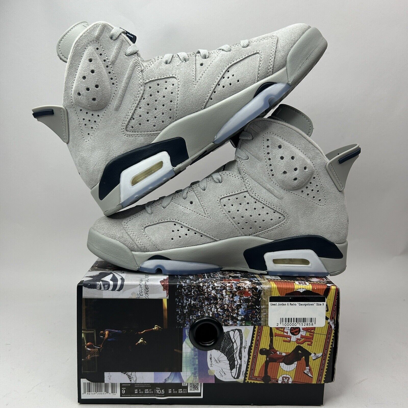 Nike Nike Air Jordan 6 Retro “Georgetown” 2023 Size US 9 / EU 42 - 3 Thumbnail