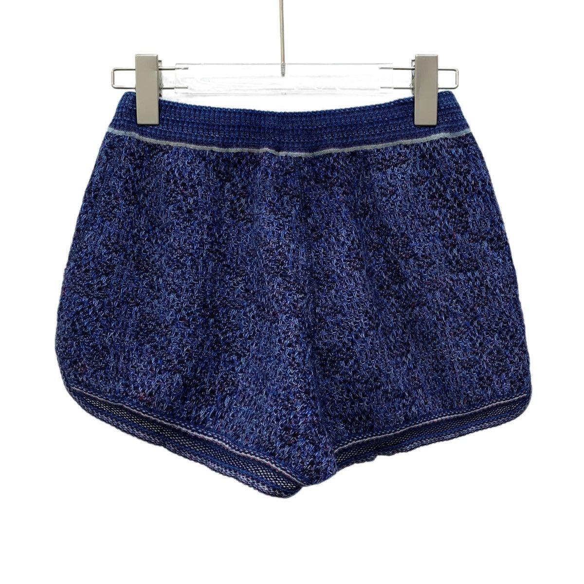 Chanel Chanel Dark Blue Logo Emblem Cotton Knit Casual Shorts K26WX Size 26" / US 2 / IT 38 - 2 Thumbnail