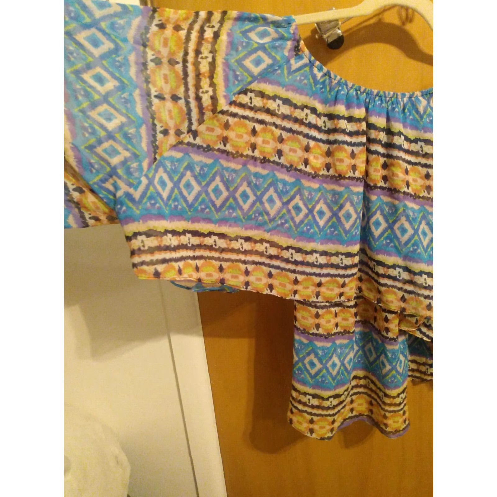 South2 West8 Piace' Blouse Southwest Design Lightweight Multicolor asymmetrical hemline M Women Womens Medium Shirt Size M / US 6-8 / IT 42-44 - 7 Thumbnail