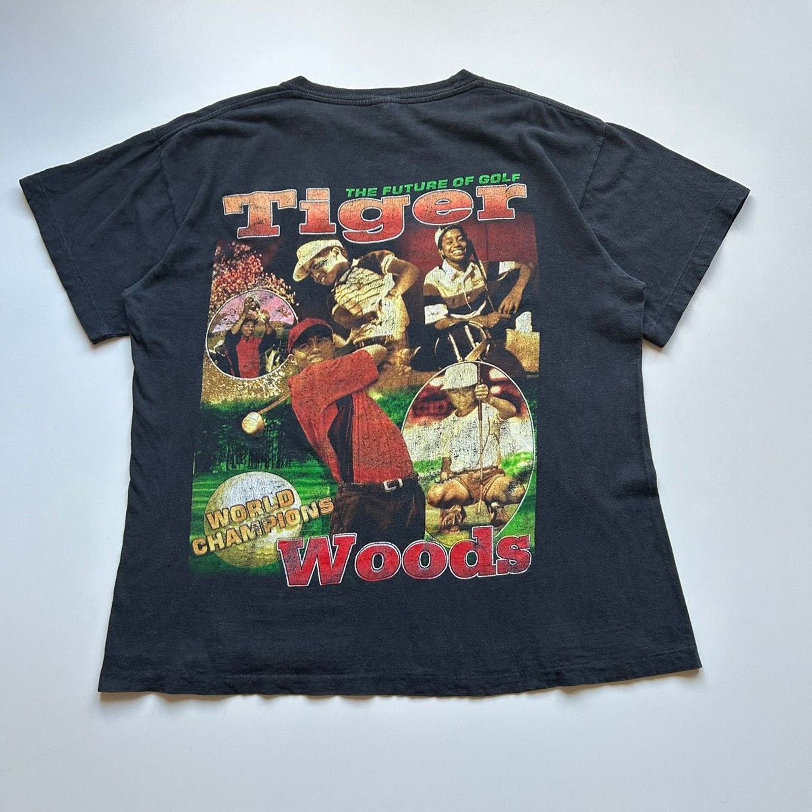 Rap Tees × Tiger Woods × Vintage Vintage 90s Tiger Woods Bay Club Bootleg Graphic T Shirt XL Size US XL / EU 56 / 4 - 3 Thumbnail