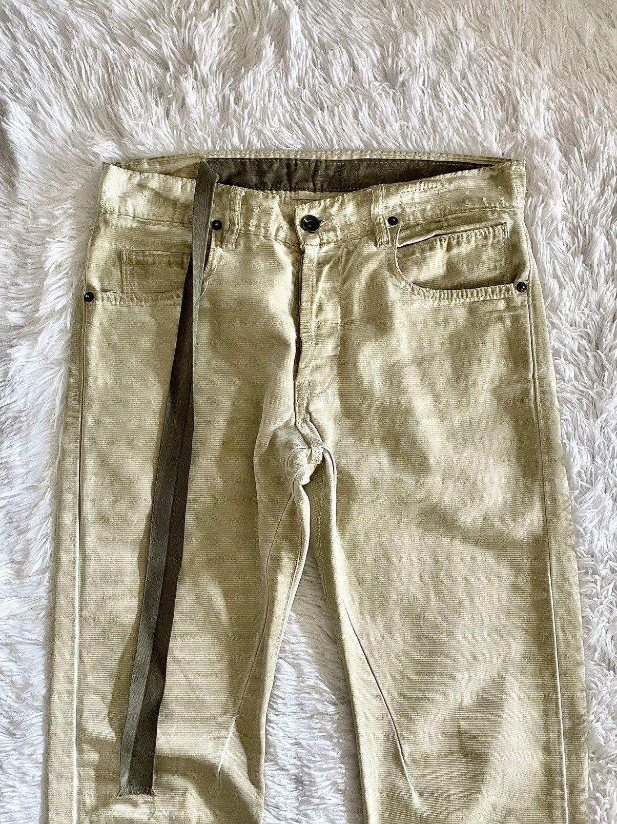 Rick Owens Rick Owens Grosgrain Dirty White Berlins Size US 29 - 2 Thumbnail