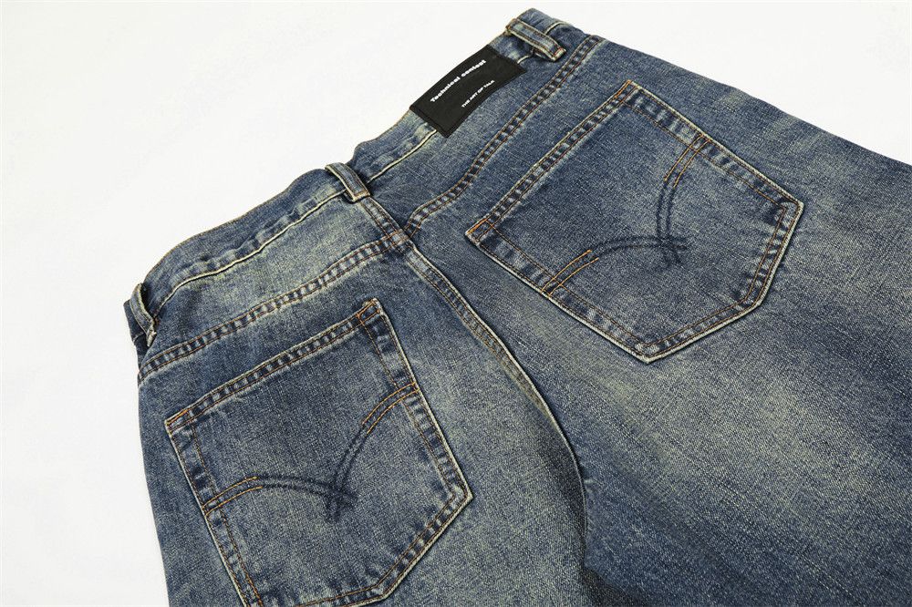 Vintage Men's distressed wide-leg casual punk vintage washed jeans Size US 32 / EU 48 - 5 Thumbnail