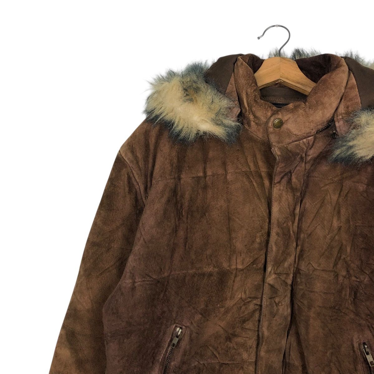 Japanese Brand 🔥VTG LEATHER BIKER JACKET GEMBONY FUR HOODIE ISSEY MIYAKE Size US M / EU 48-50 / 2 - 8 Thumbnail