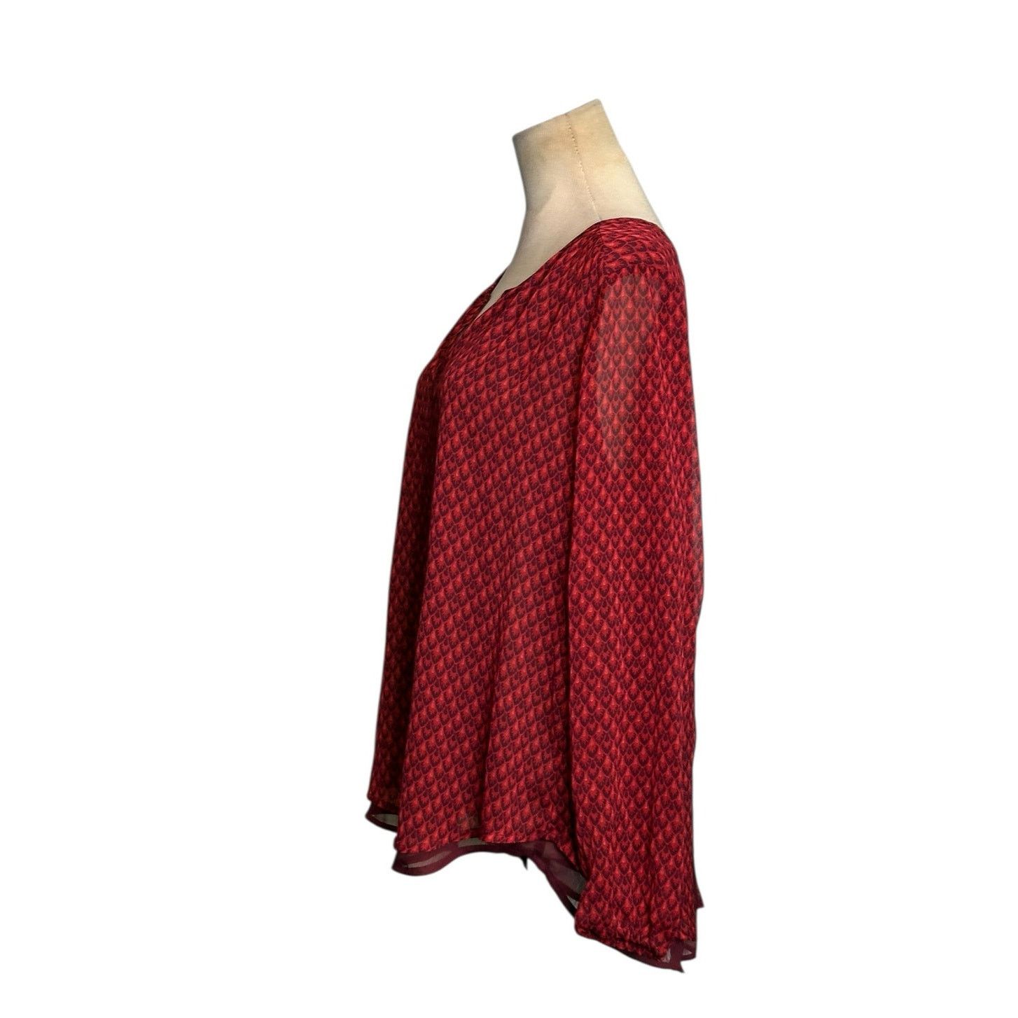 Lucky Brand Lucky Brand ref print long sleeved tunic blouse size Medium Size M / US 6-8 / IT 42-44 - 6 Thumbnail