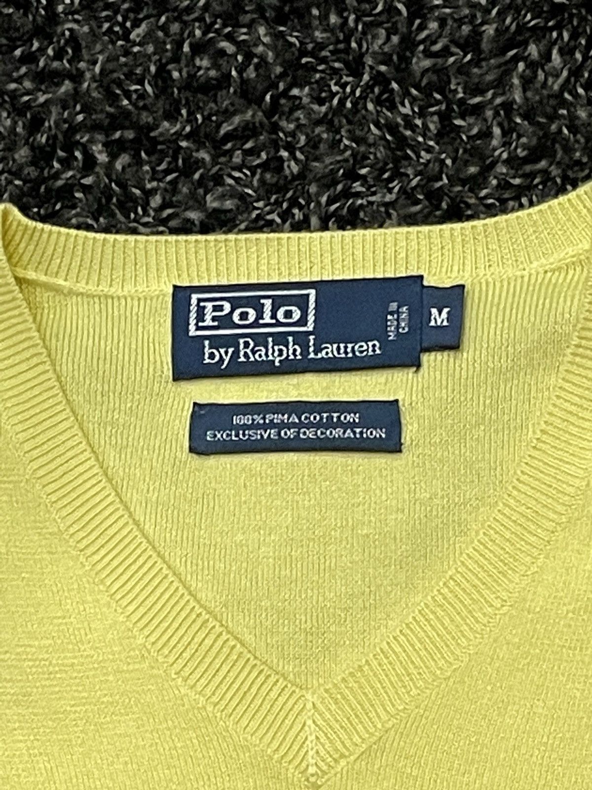 Vintage Vintage Polo Ralph Lauren Yellow Fleece Knit Vest Y2K Size US M / EU 48-50 / 2 - 6 Thumbnail