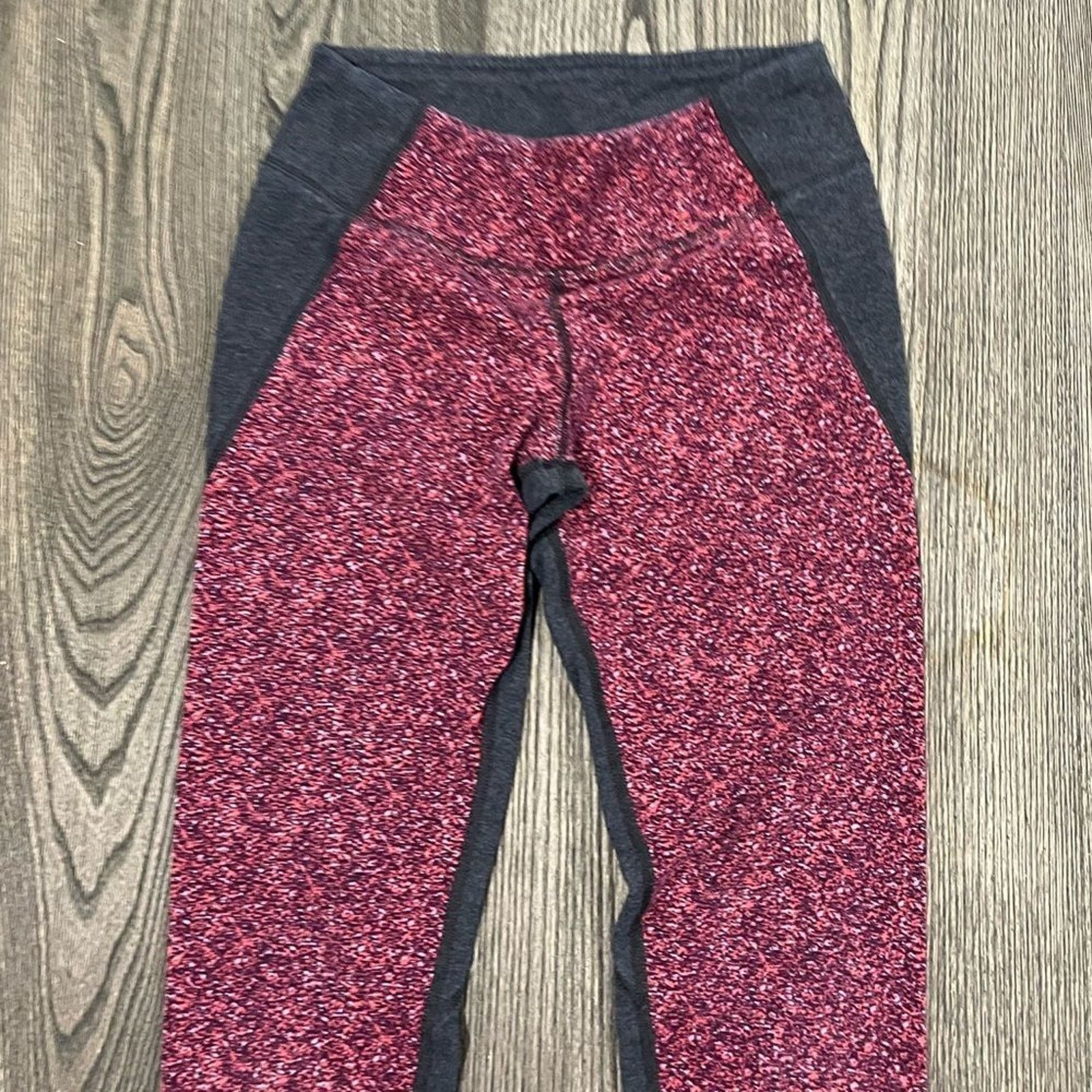 Reebok Reebok Leggings High Waist Workout Red Gray Small Size 27" / US 4 / IT 40 - 3 Thumbnail