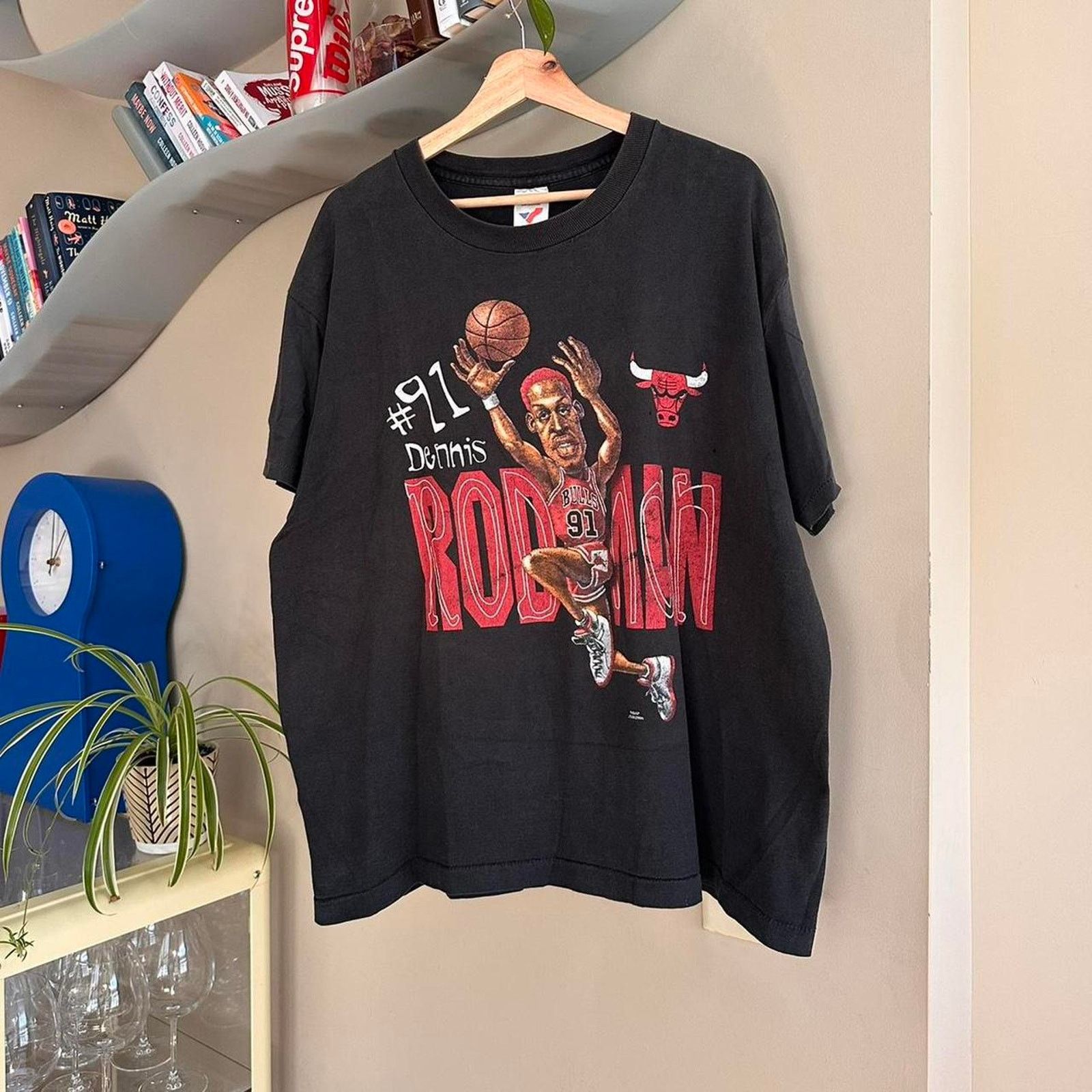 NBA × Rap Tees × Vintage Vintage Chicago Bulls Dennis Rodman Shirt Size US XL / EU 56 / 4 - 1 Thumbnail