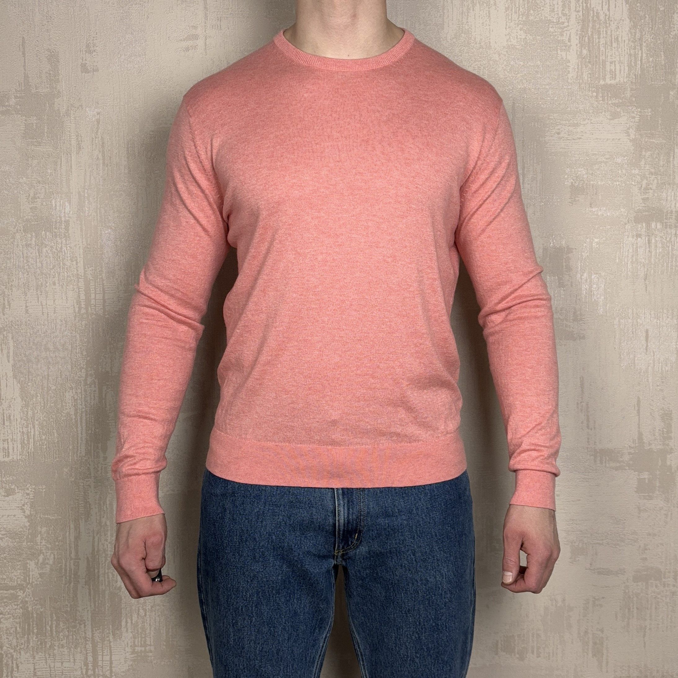Hackett Hackett London Cotton Cashmere Crew Sweater Elbow Pads Coral Size US L / EU 52-54 / 3 - 2 Thumbnail