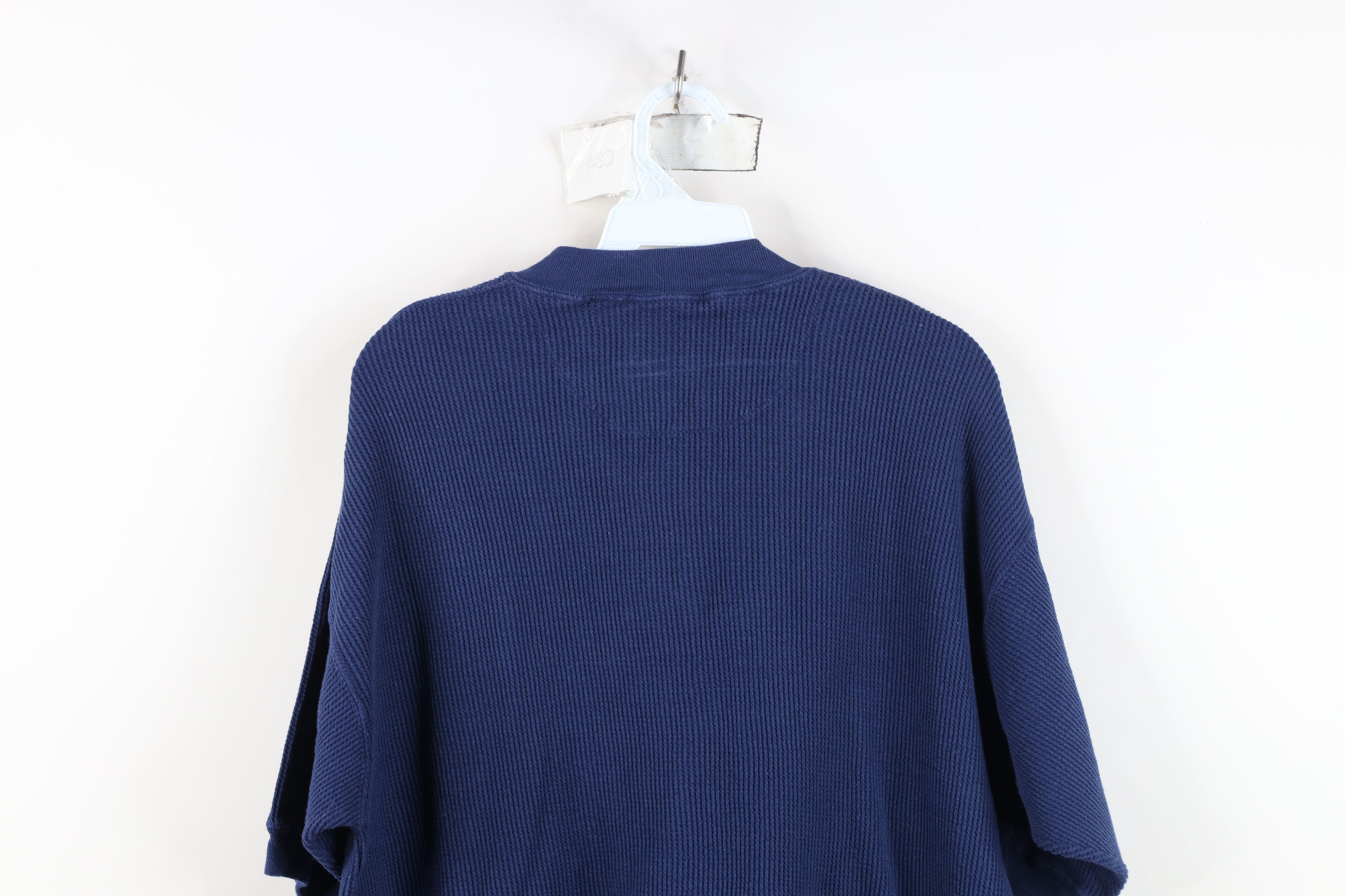 Vintage Vintage 90s Streetwear Thermal Waffle Knit Henley T-Shirt Size US L / EU 52-54 / 3 - 10 Thumbnail