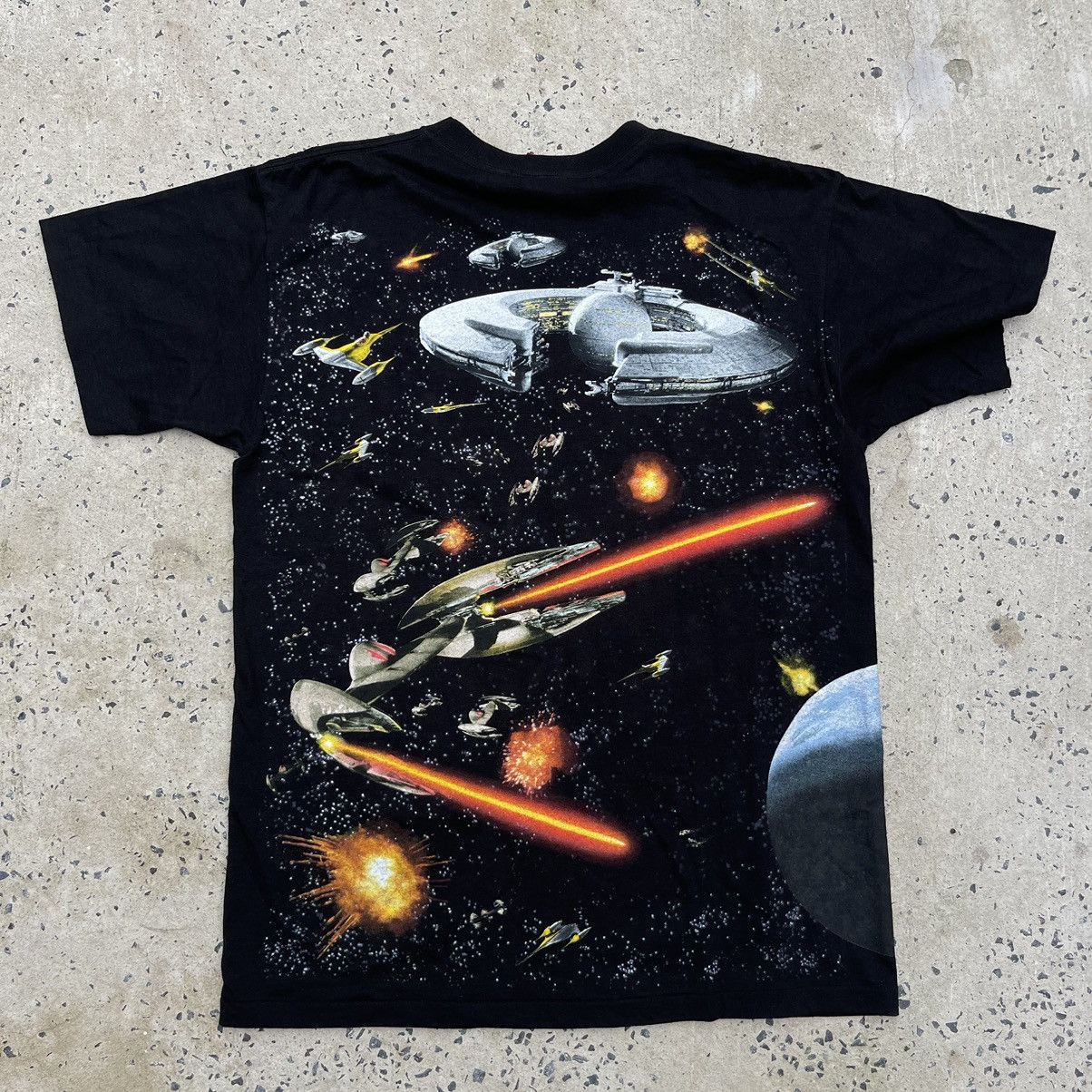 Star Wars Vintage 90s STAR WARS EPISODE ONE AOP Single Stitch Shirt Size US L / EU 52-54 / 3 - 5 Thumbnail