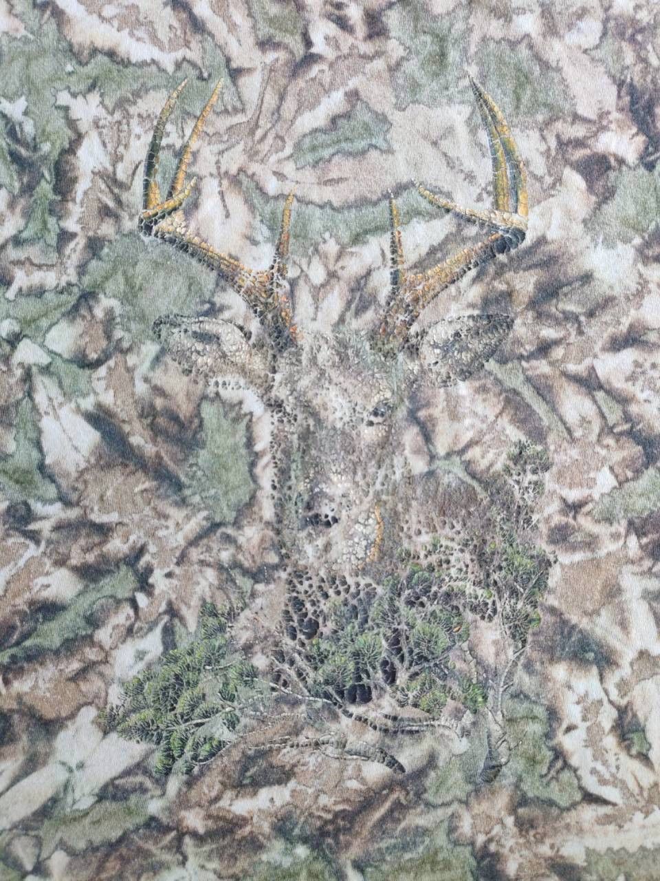 Gildan 00s bleached vtg t shirt deer green camouflage 21/28.5 Size US L / EU 52-54 / 3 - 2 Thumbnail