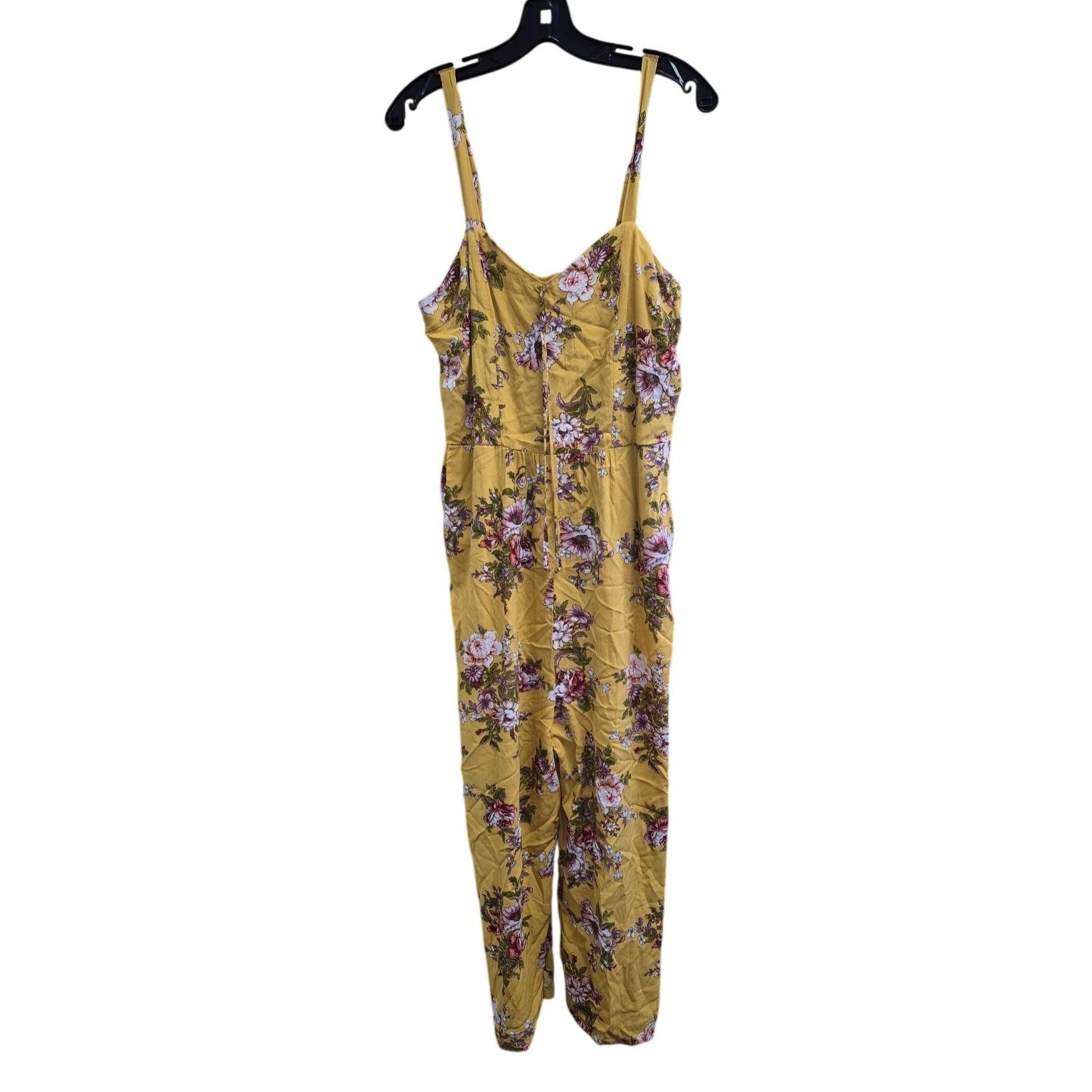 Other Yellow Floral Sleeveless Jumpsuit With Adjustable Straps & S Size XXL / US 16-18 / IT 52-54 - 2 Thumbnail
