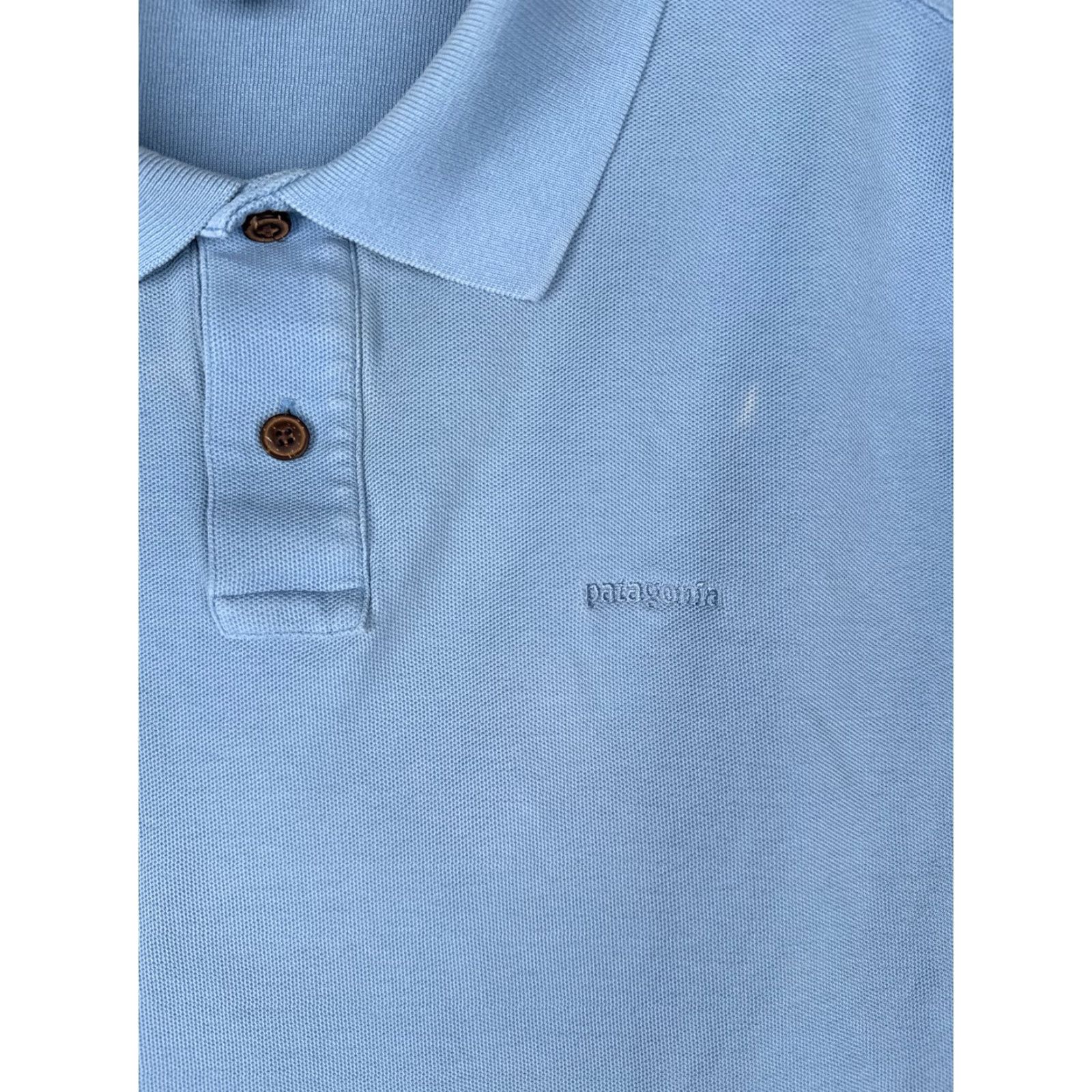 Patagonia Patagonia Polo Shirt Adult XL Blue 100% Cotton Jersey Belwe Pique Shirt Short Sleeve Slim Fit Mens Size US XL / EU 56 / 4 - 6 Thumbnail