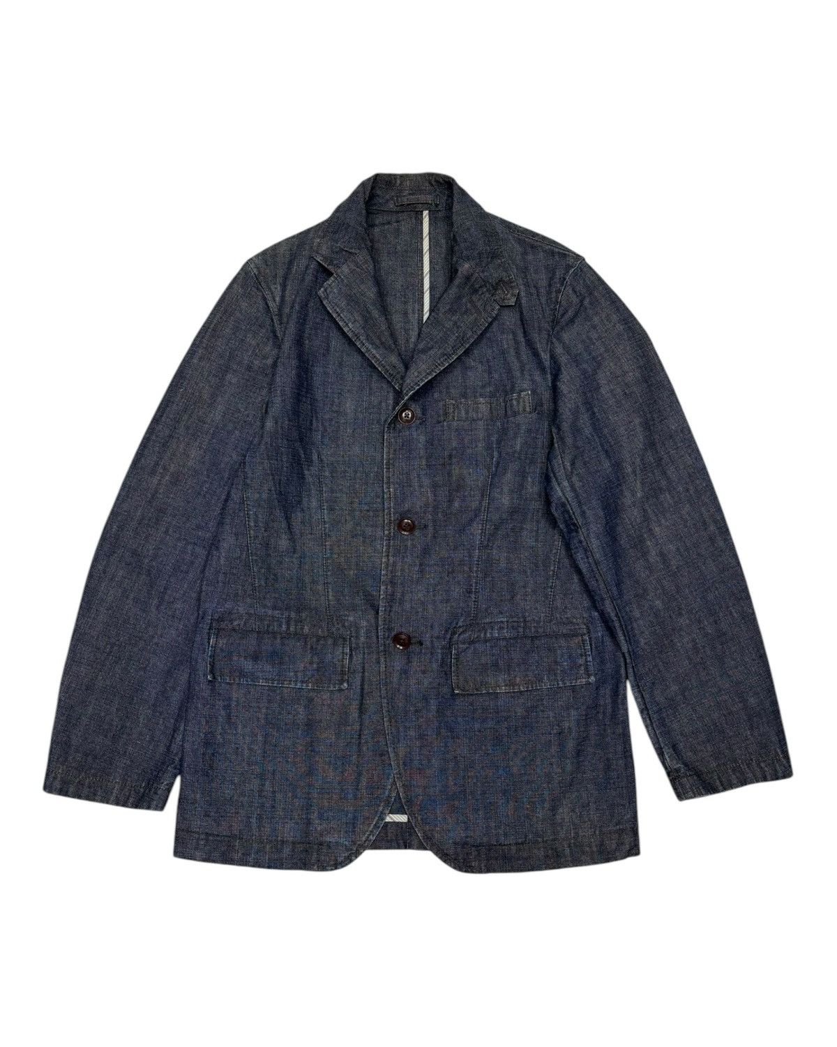 Issey Miyake 🔥RARE DENIM BLAZER JAPANESE UNIQLO KAPITAL ILSTLE DESIGN Size US M / EU 48-50 / 2 - 11 Thumbnail