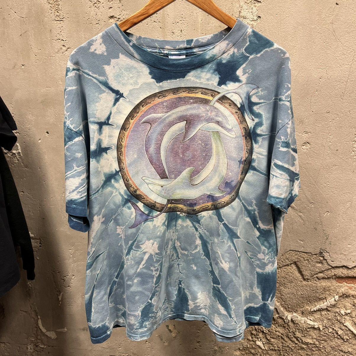 M. Debois 1995 Dolphin Mandala AOP Tie Dye Vintage T-Shirt