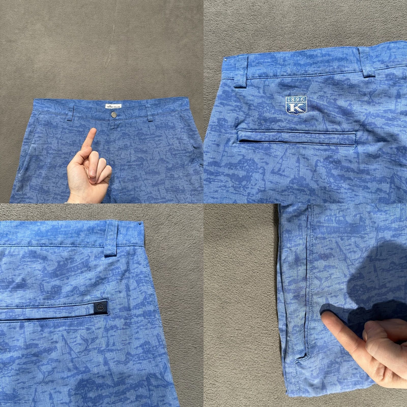 Peter Millar Peter Millar Shackleford Performance Hybrid Shorts Mens 35 Abaco Blue Golf FUC Size US 35 - 9 Thumbnail