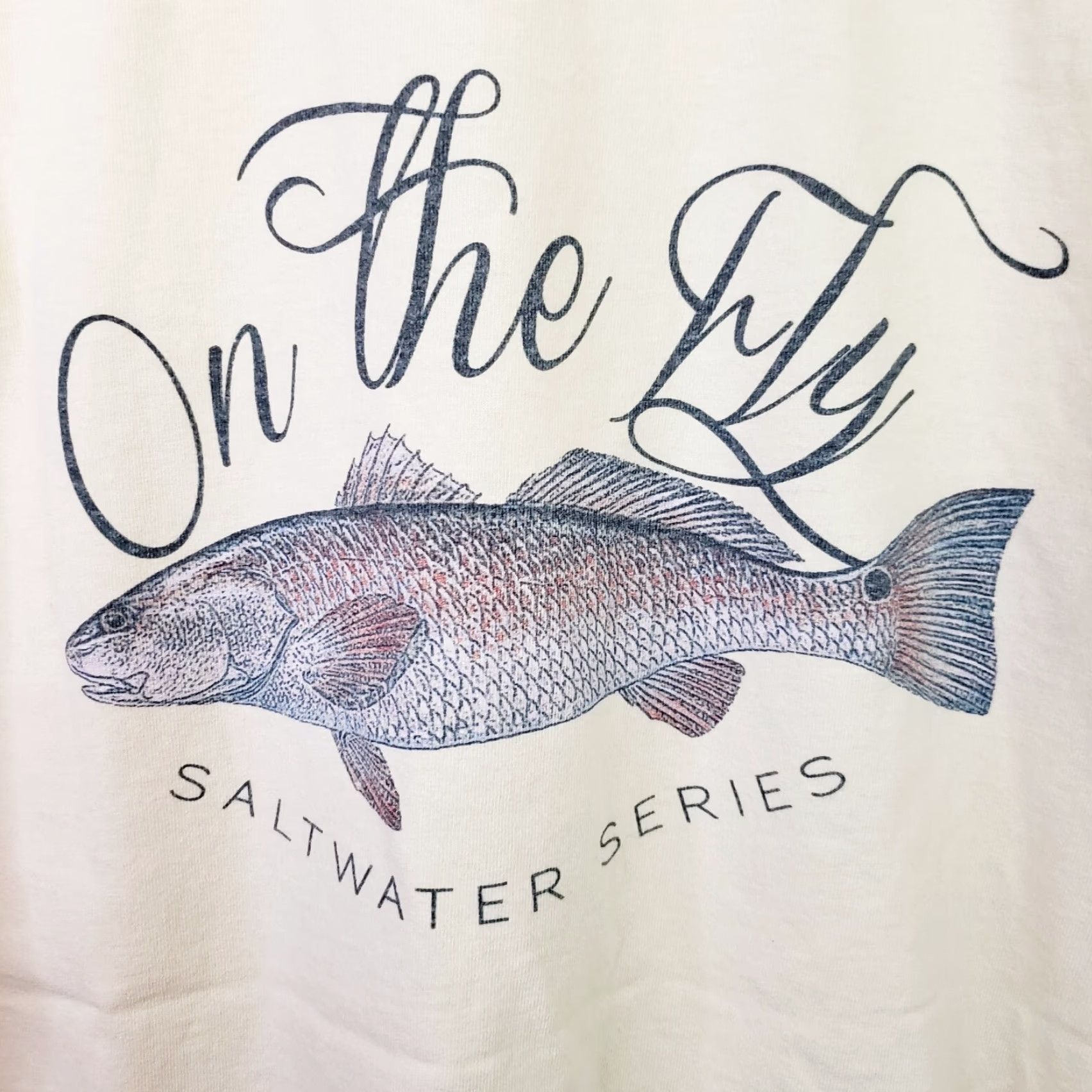 Vintage On The Fly T-Shirt Fishing Lure Tee Adult L Yellow Short Sleeve Mens L Size US L / EU 52-54 / 3 - 7 Thumbnail