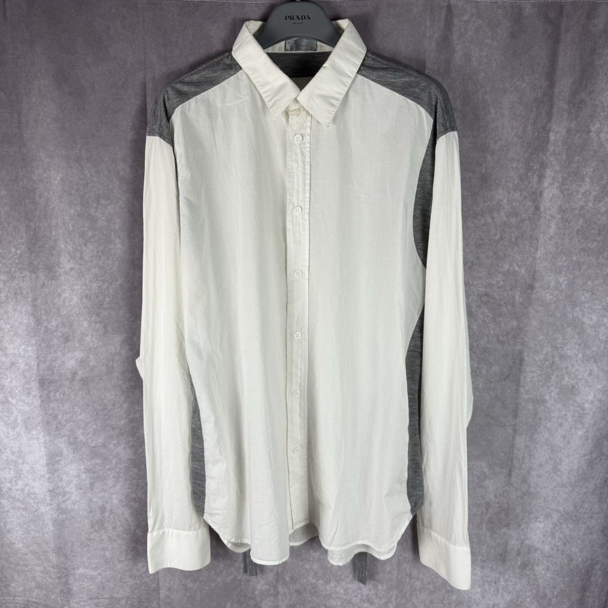 Dior × Hedi Slimane SS07 Dior Homme Grey Jersey Insert White Size US L / EU 52-54 / 3 - 1 Thumbnail