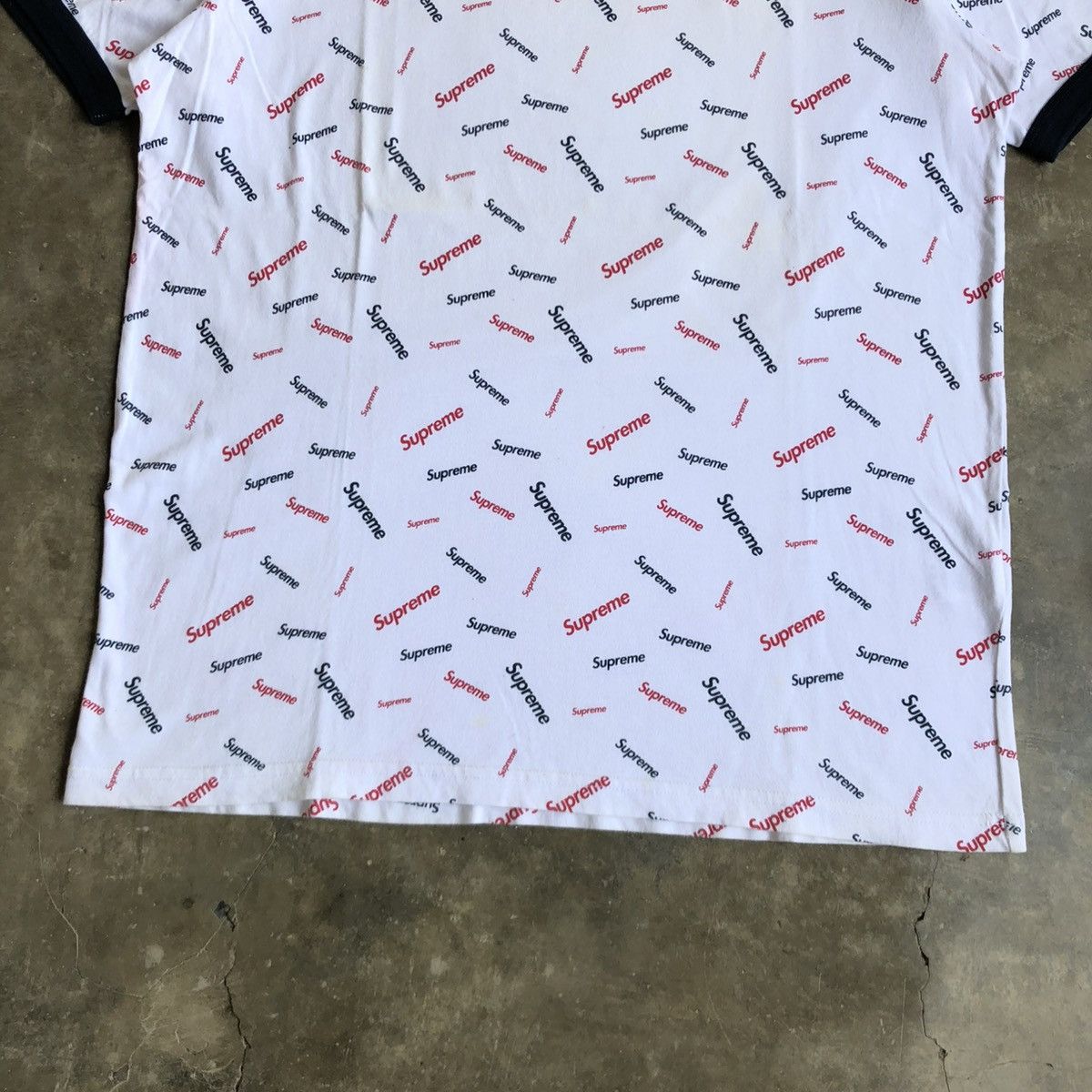 Supreme FW 18 Supreme Scatter Ringer Tee White Size US L / EU 52-54 / 3 - 4 Thumbnail