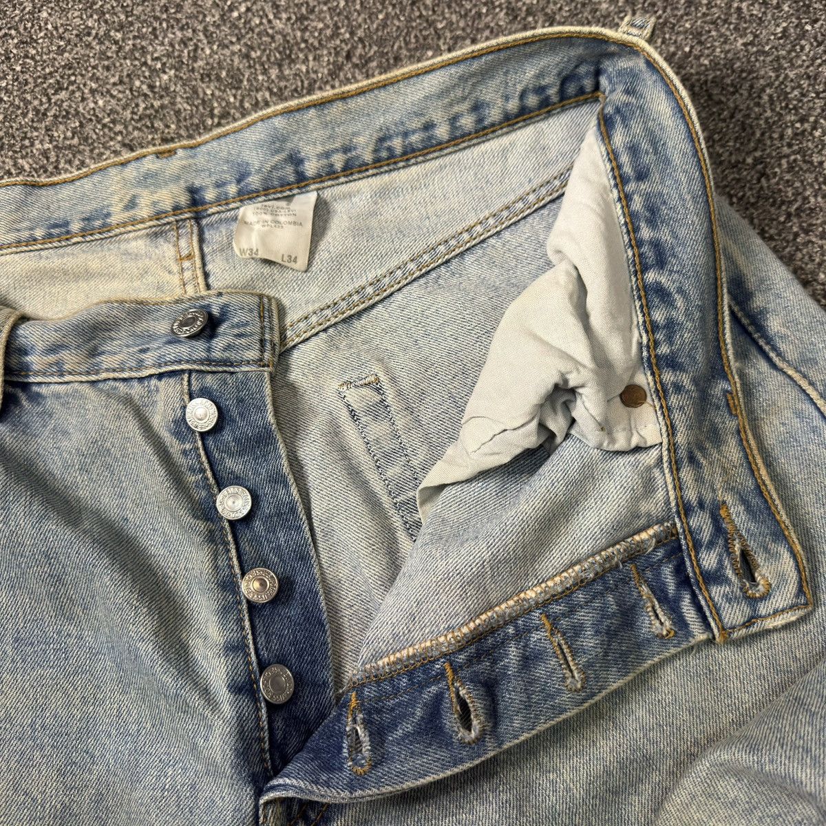 Levi's Vintage y2k Levis 501 Straight Cut Distressed Denim W34 Size US 34 / EU 50 - 14 Thumbnail