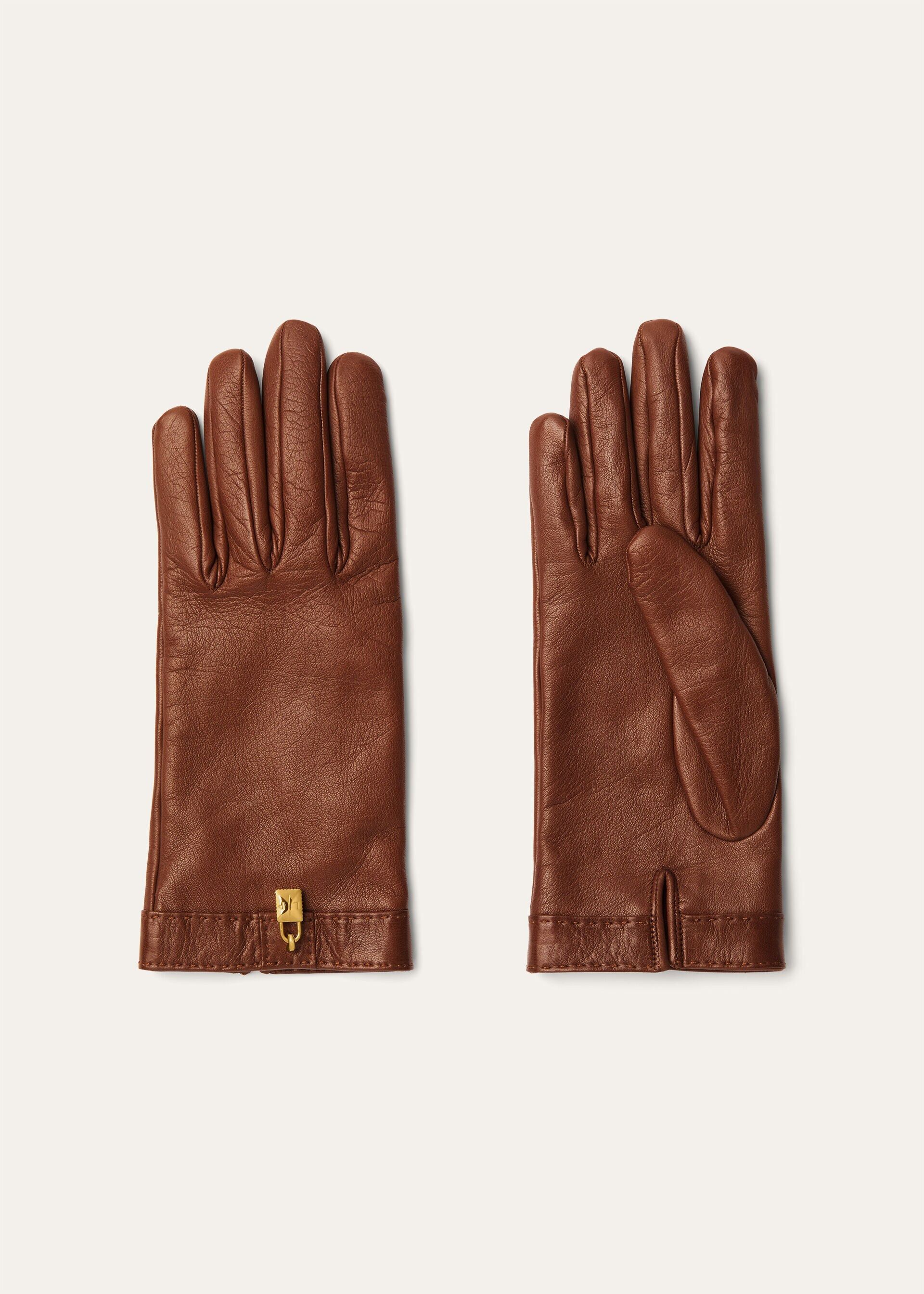 Loro Piana os11x0426 FAQ7089 Size: OS / Nora Gloves in Brown Size ONE SIZE - 1 Thumbnail