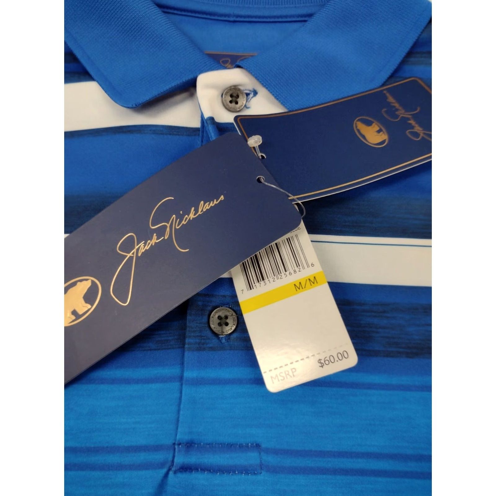 Vintage NWT Jack Nicklaus Golf Polo Shirt S/S Size Medium Olympian Blue #496 Mens Regular Polo Sports Golf Shirt blue Size US M / EU 48-50 / 2 - 3 Thumbnail