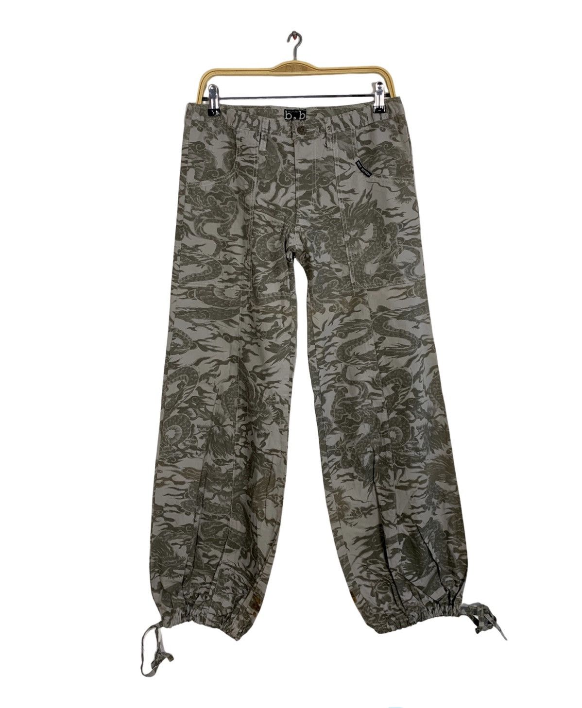 Japanese Brand Hype Body Butter Japan Dragon Design Camo Pant Denim Size US 31 - 1 Thumbnail