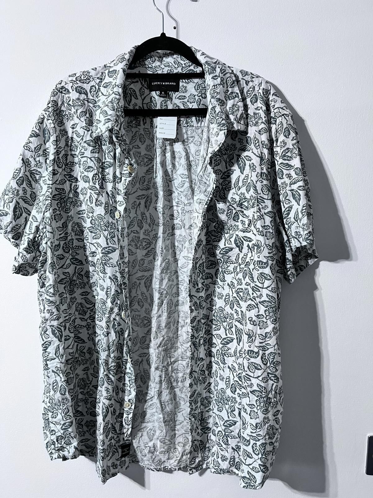 Lucky Brand Lucky Brand Floral Short Sleeve Shirt XL Linen Blend Size US XL / EU 56 / 4 - 2 Thumbnail