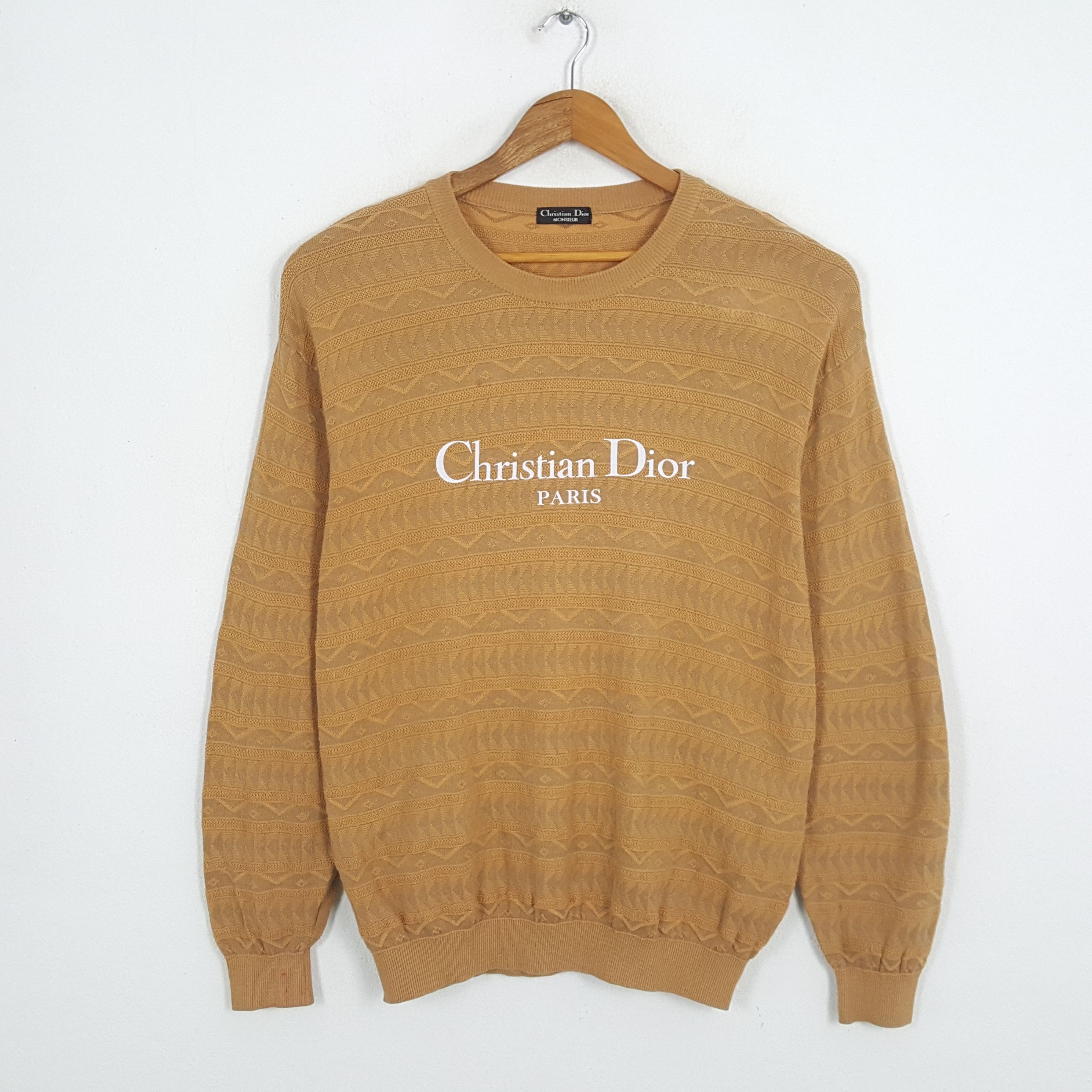 Christian Dior Monsieur × Vintage Vintage CHRISTIAN DIOR Italian Fashion Brand Sweatshirts Size US L / EU 52-54 / 3 - 1 Thumbnail
