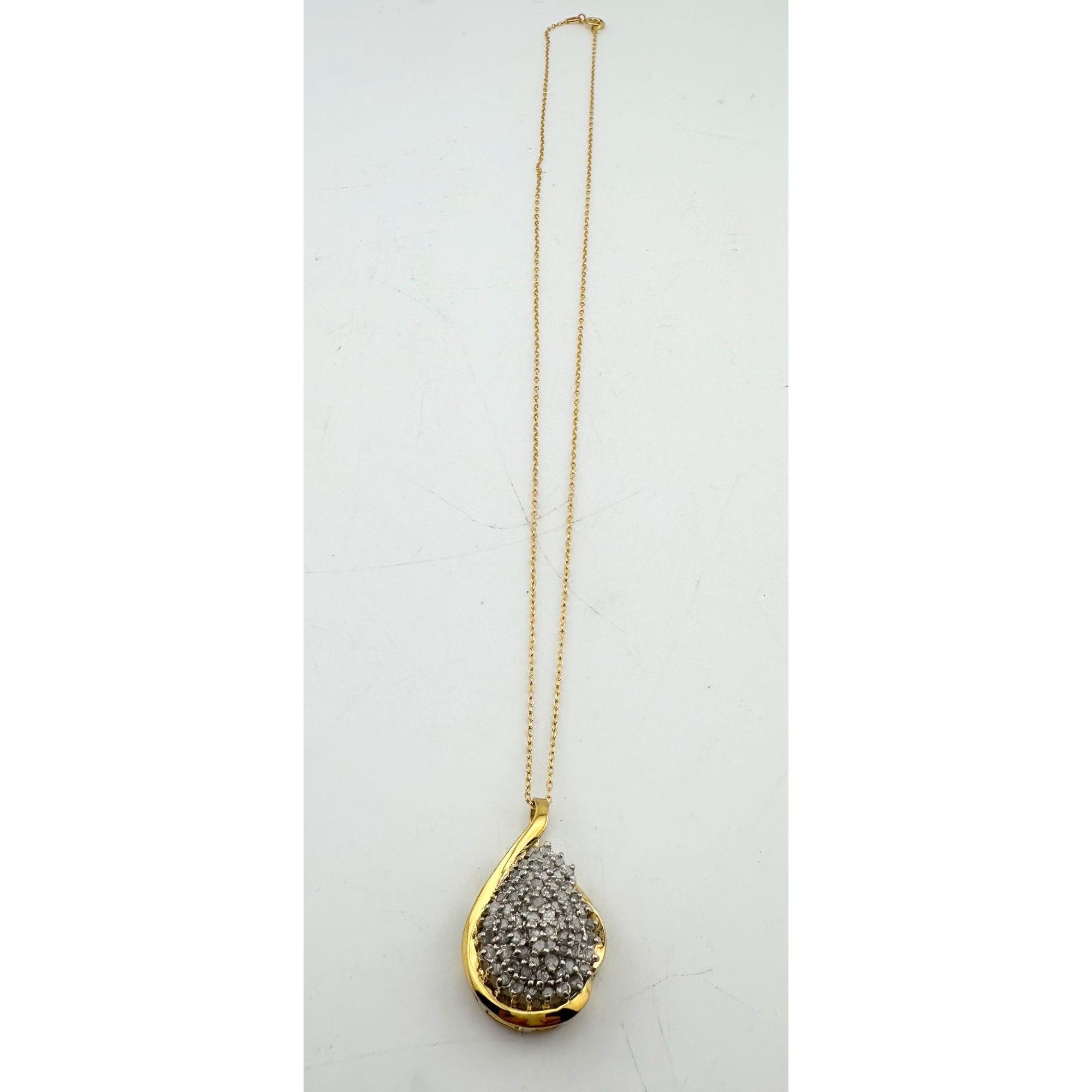 Other Stunning Pear cut 1.00 Carat Natural Diamond Necklace Size ONE SIZE - 8 Thumbnail