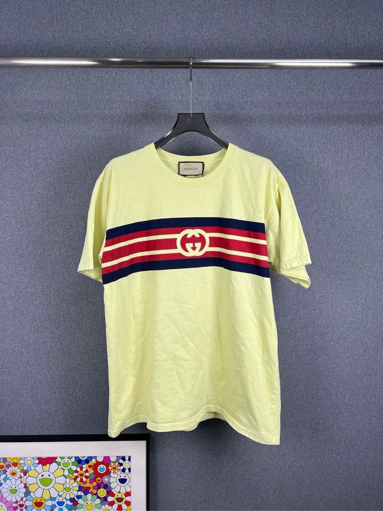 Gucci Gucci Red and blue striped double G short sleeves 2503-Next Size US L / EU 52-54 / 3 - 1 Thumbnail