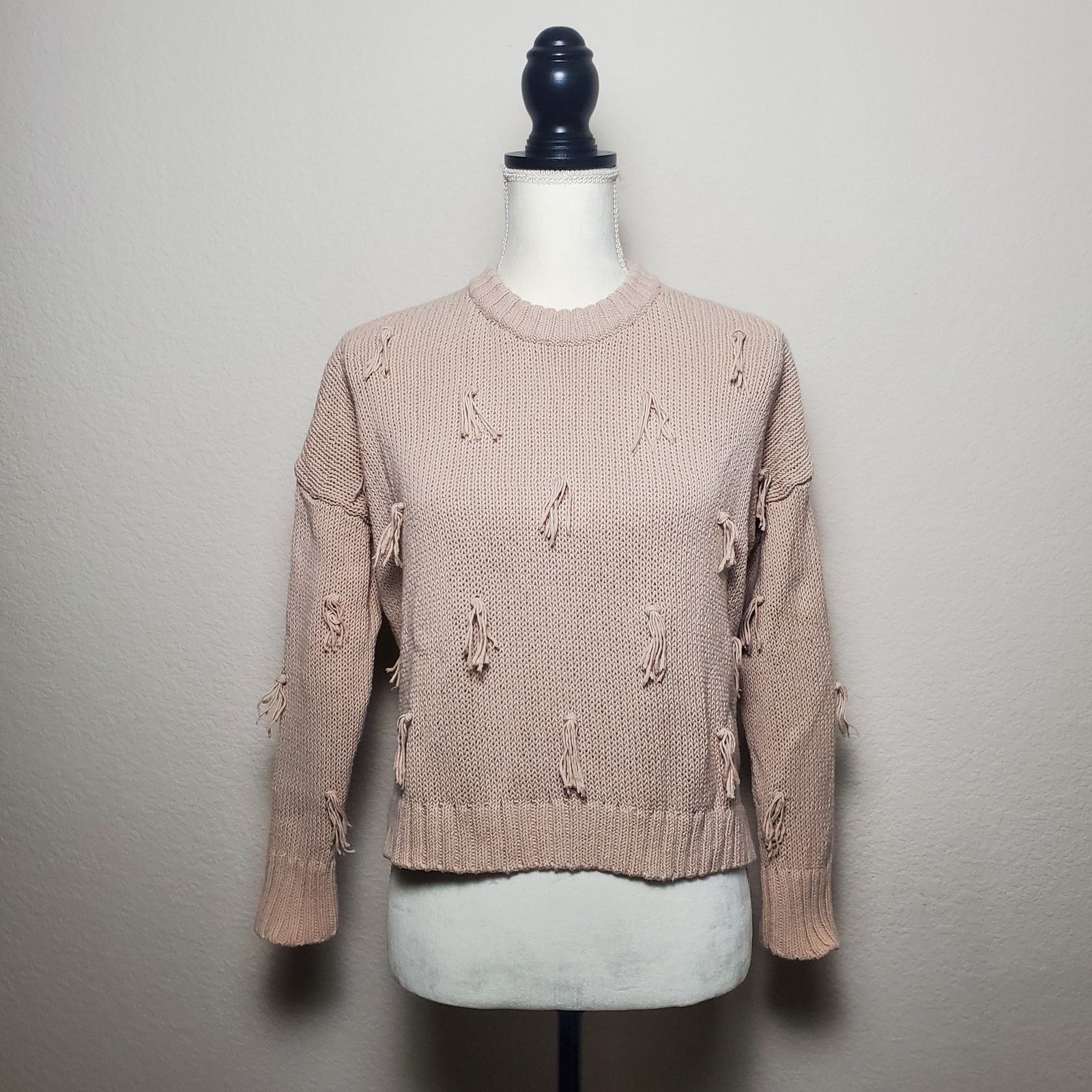 Madewell Madewell Tassel Sweater Blush Pink XS Size XS / US 0-2 / IT 36-38 - 1 Thumbnail