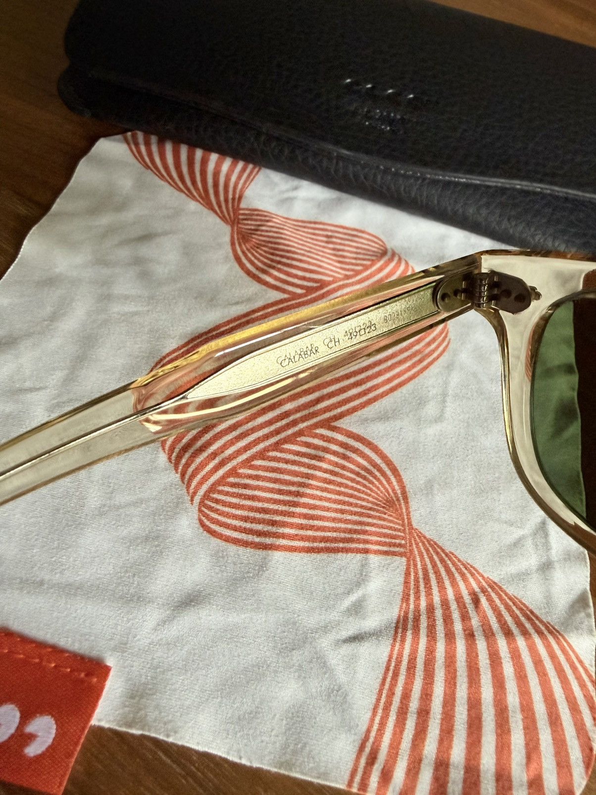 Garrett Leight Brand New 🇺🇸 GLCO Calabar Champagne / Smoke Green Sunglasses Size ONE SIZE - 8 Thumbnail