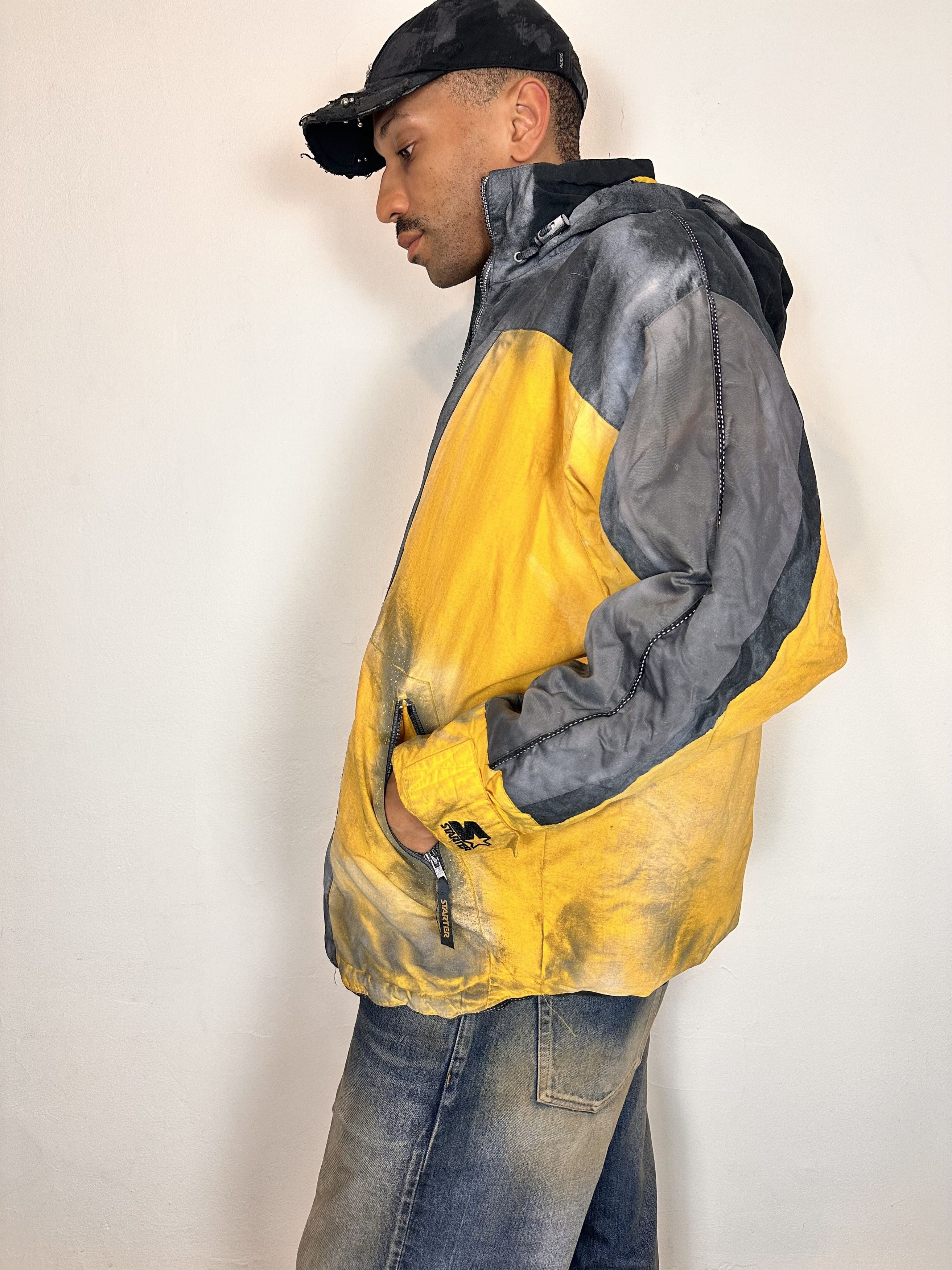 Starter ASTROBOI* x Starter Yellow/Black Nylon Puffer Jacket - XL Size US XL / EU 56 / 4 - 2 Thumbnail