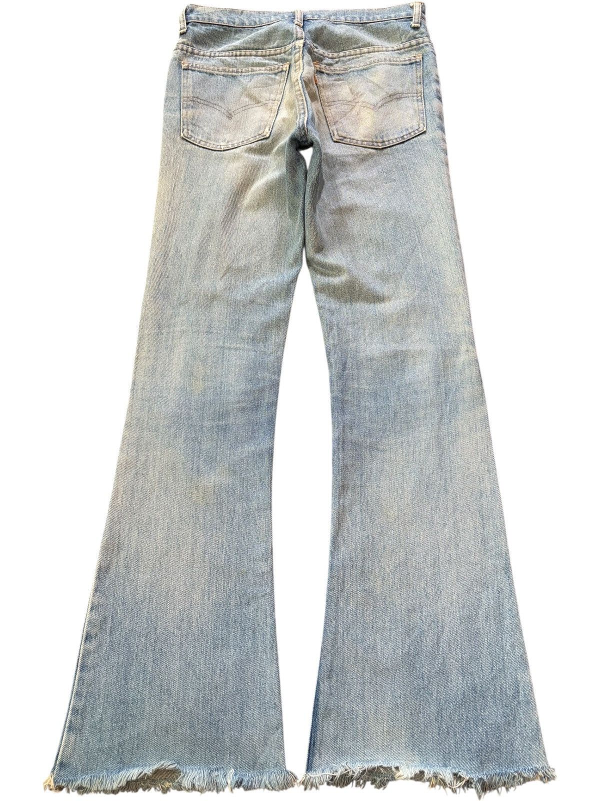 Levi's Vintage Levis Orange Tab Faded Wash Distress Flare Jeans Size 29" - 2 Thumbnail